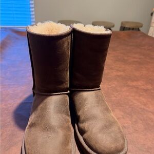 UGG Brown Ankle Boots-Barely used, pictures show ever These are the LEATHER